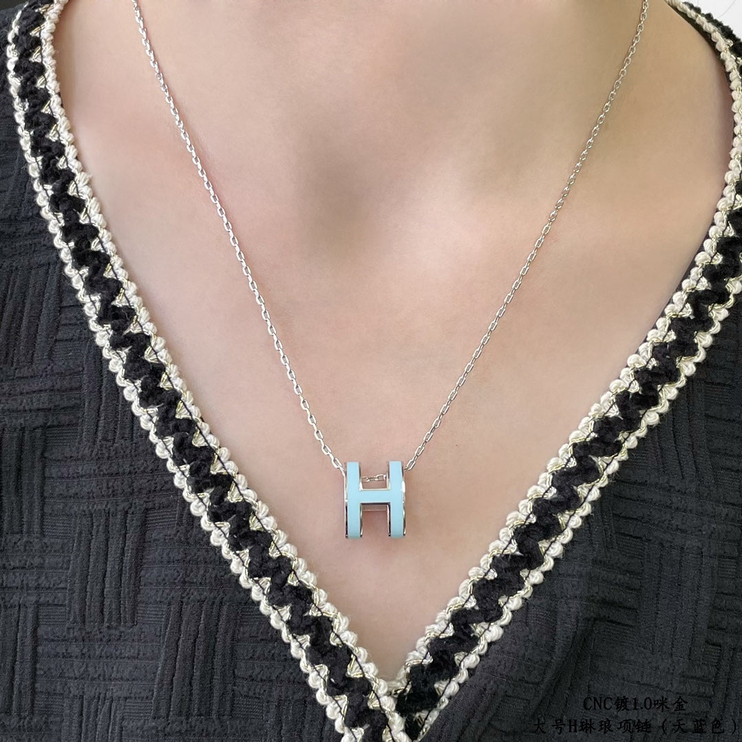[Elite]POP H SKY BLUE NECKLACE