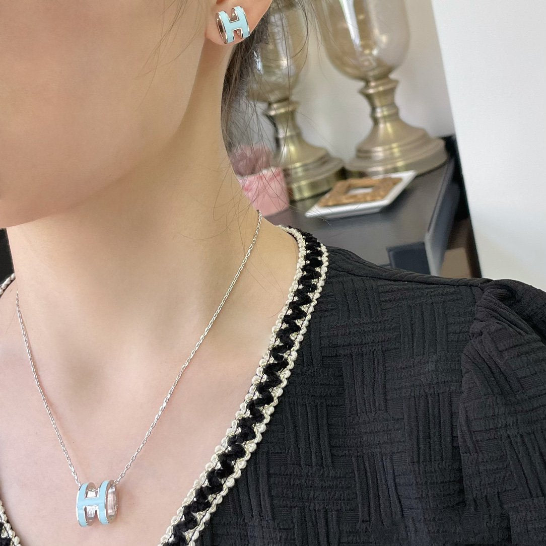 [Elite]POP H SKY BLUE NECKLACE