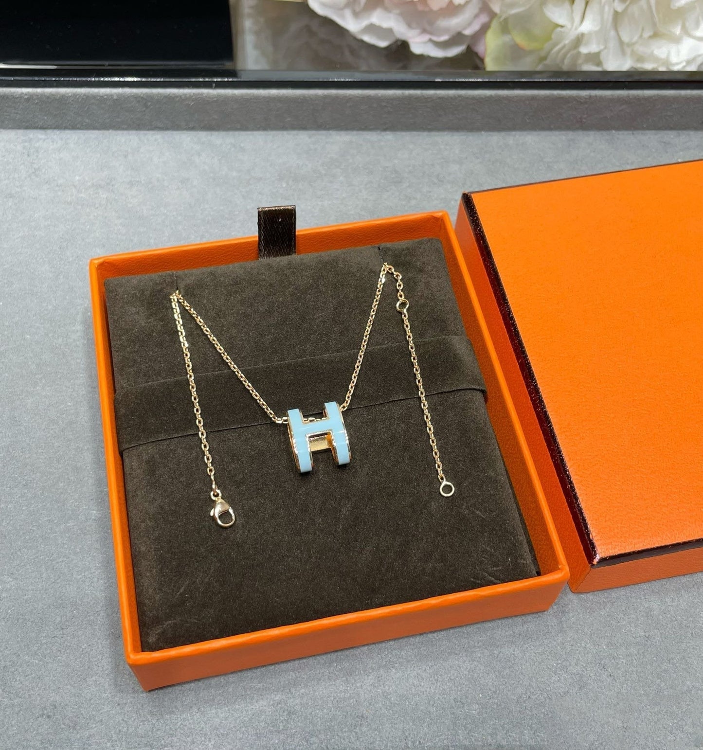 [Elite]POP H SKY BLUE NECKLACE