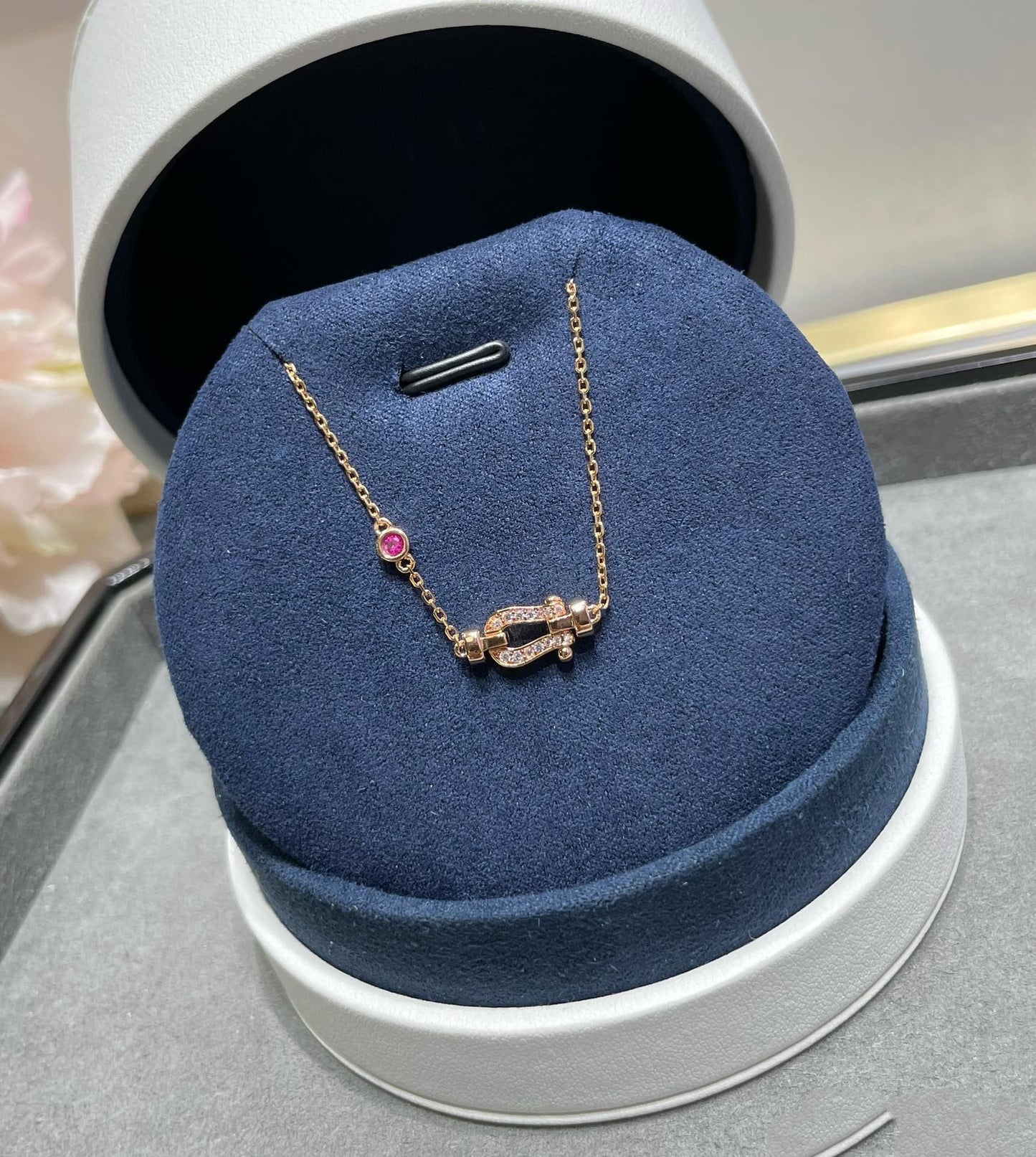 [Elite]FORCE 10 DIAMOND CHAIN LINK PINK GOLD BRACELET