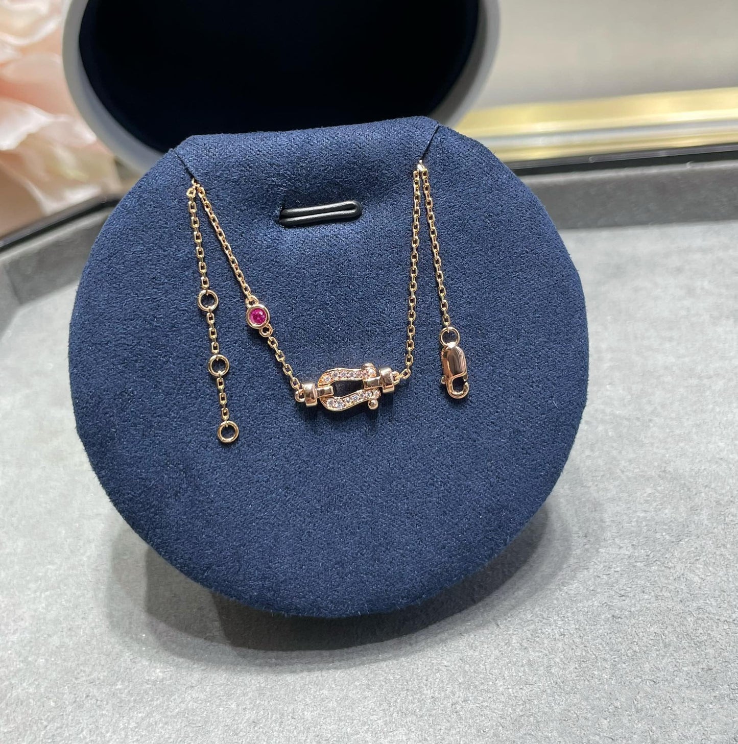 [Elite]FORCE 10 DIAMOND CHAIN LINK PINK GOLD BRACELET