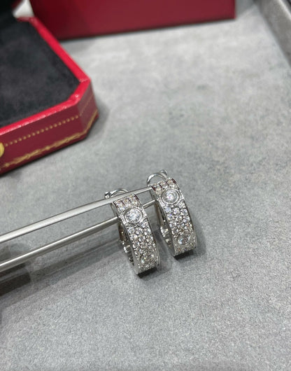 [Elite]LOVE 5.5MM DIAMOND PAVED EARRINGS