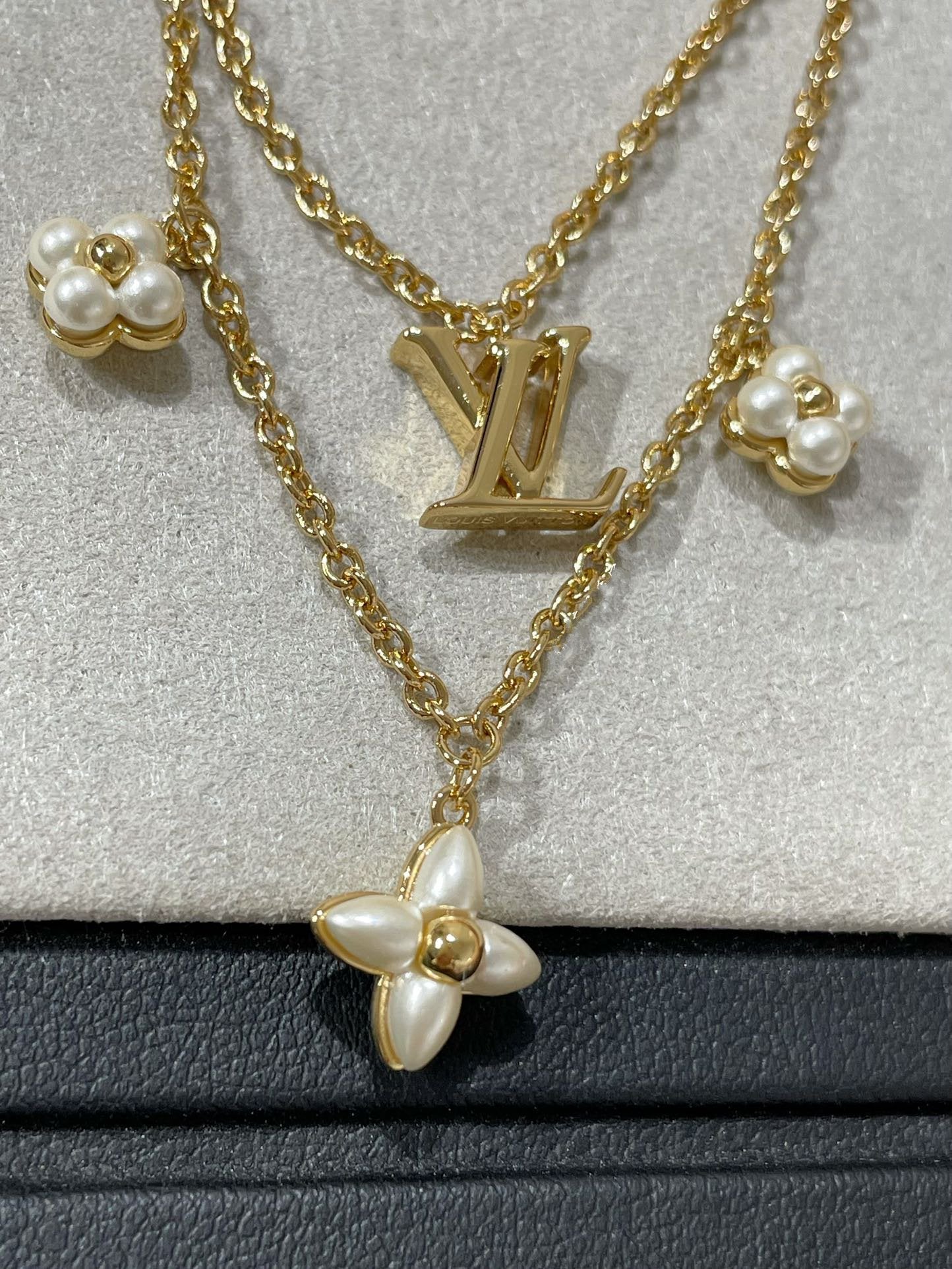 [Elite]FLOWERGRAM GOLD MOP DOUBLE ROW NECKLACE