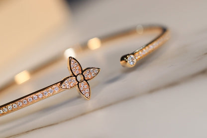 [Elite]IDYLLE GOLD OPEN BRACELET DIAMOND PAVED