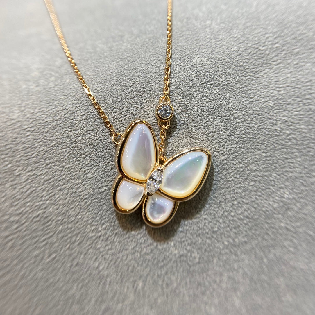 [Elite]BUTTERFLY MOP DIAMOND NECKLACE