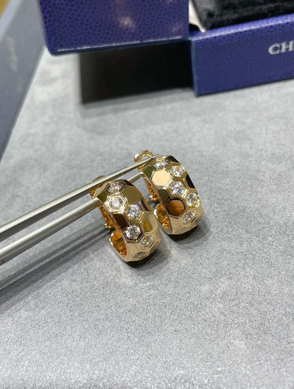 [Elite]BEE LOVE DIAMOND HOOP EARRINGS