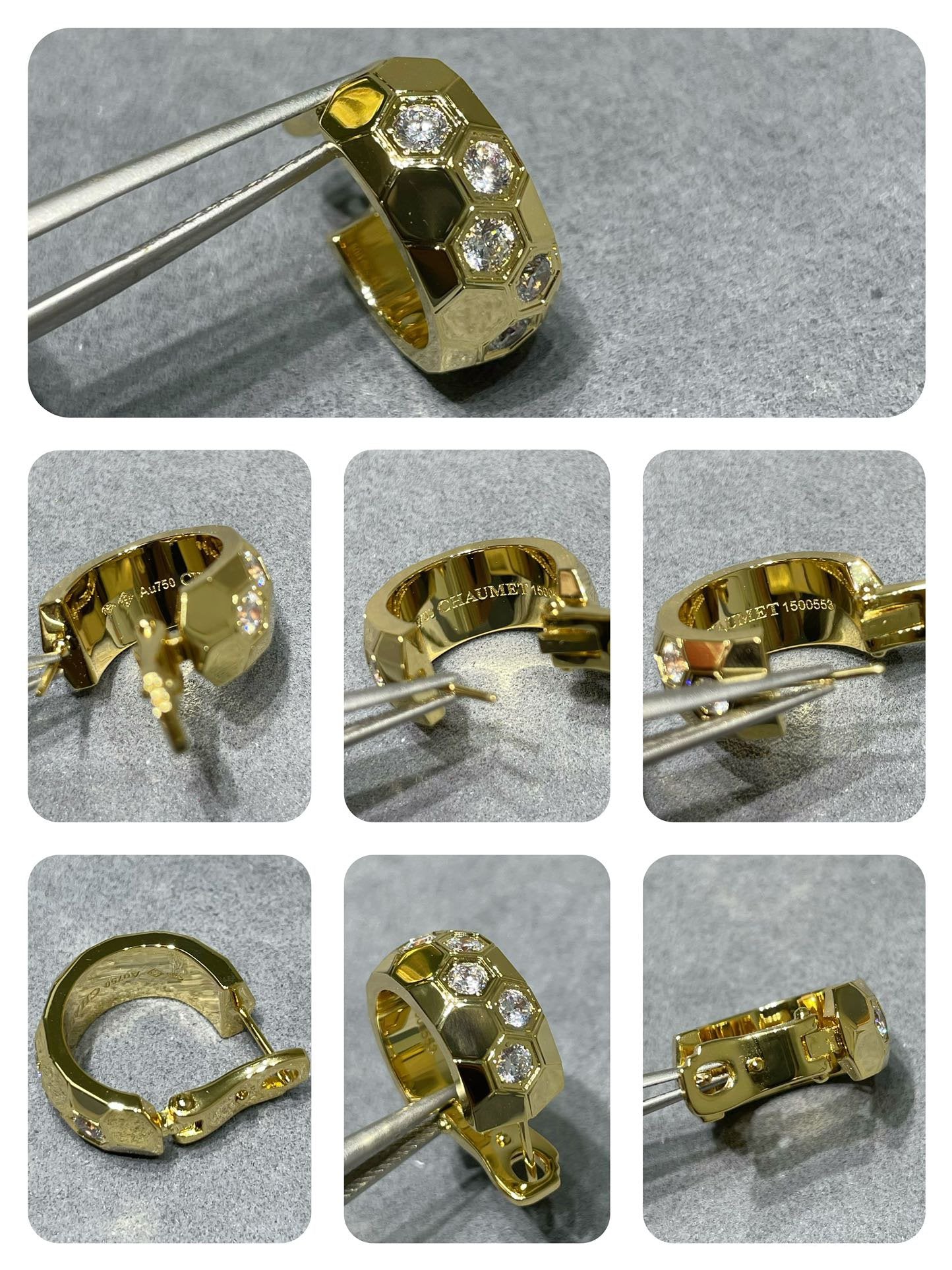 [Elite]BEE LOVE DIAMOND HOOP EARRINGS