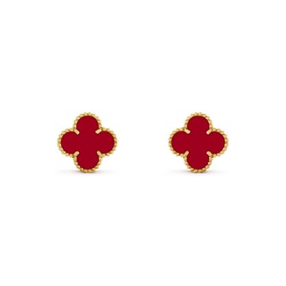 [Elite]CLOVER MEDIUM 1 MOTIFS CARNELIAN  EARRINGS