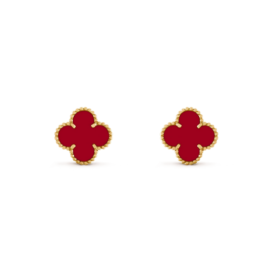 [Elite]CLOVER MEDIUM 1 MOTIFS CARNELIAN  EARRINGS