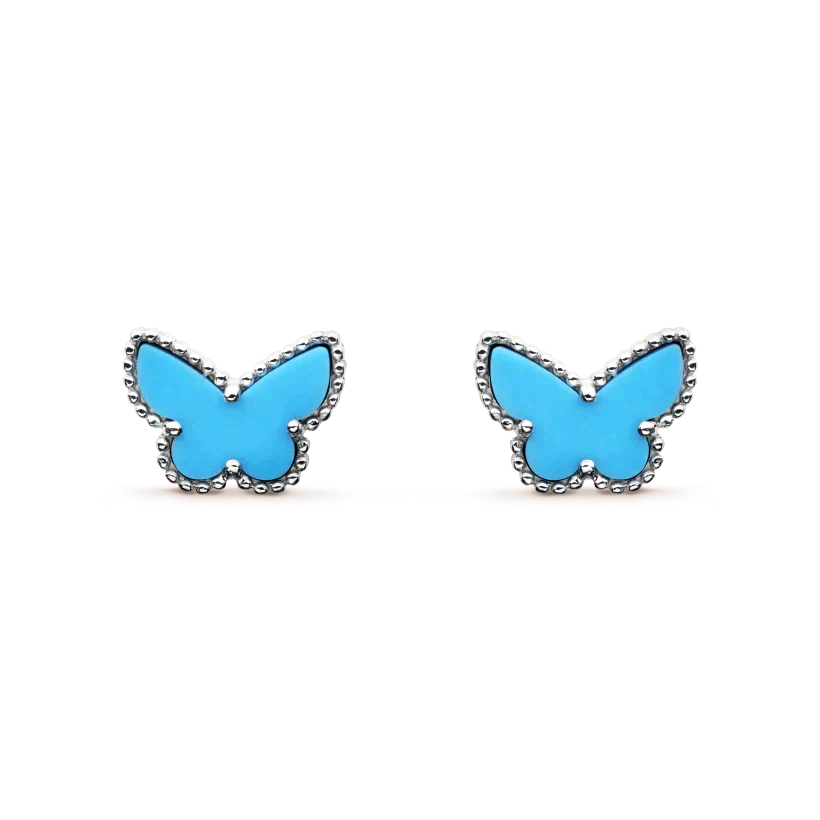 [Elite]BUTTERFLY TURQUOISE EARRINGS SILVER