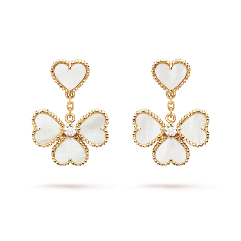 [Elite]CLOVER SWEET WHITE MOP EARRINGS