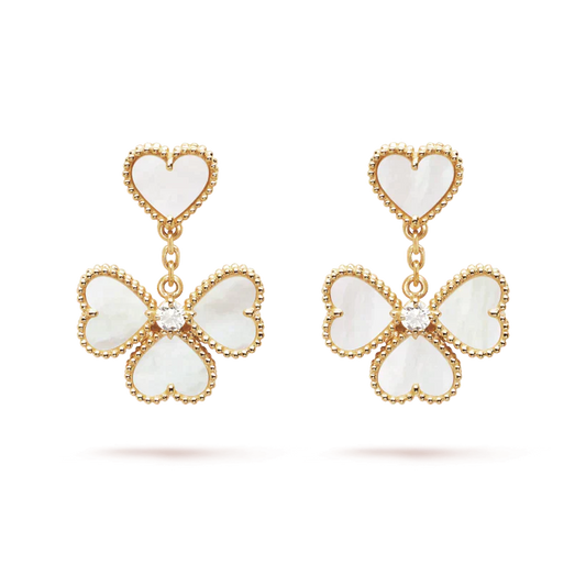 [Elite]CLOVER SWEET WHITE MOP EARRINGS