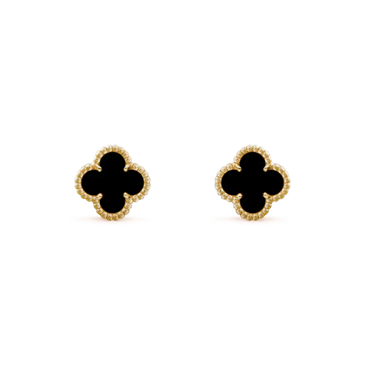 [Elite]CLOVER MINI 9.5MM BLACK MOP EARRINGS