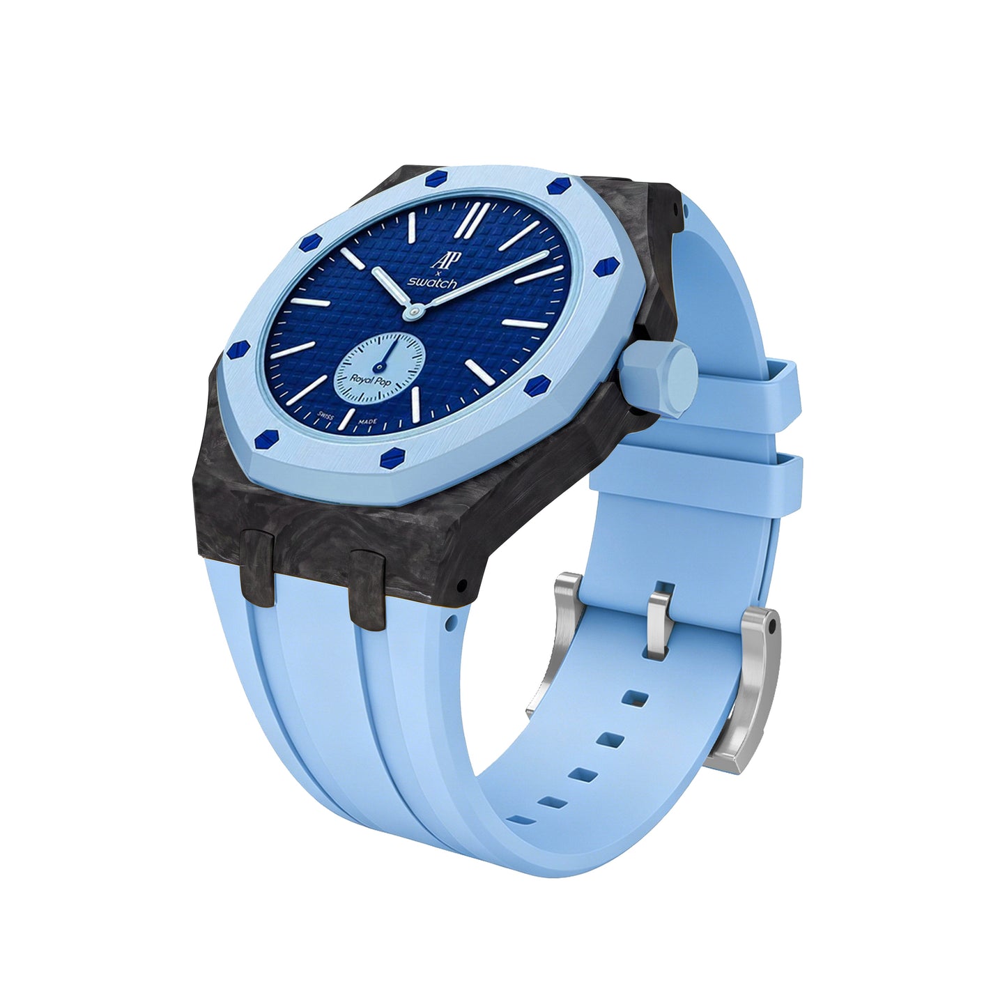 Royal Oak Pop Exclusive Carbon‑fiber Case & Silicone Strap