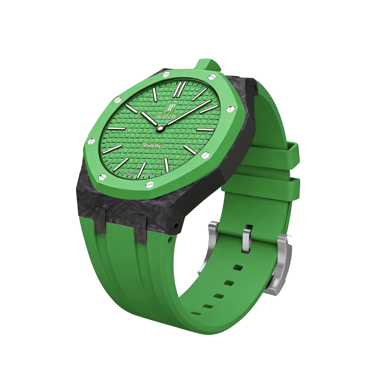 Royal Oak Pop Exclusive Carbon‑fiber Case & Silicone Strap