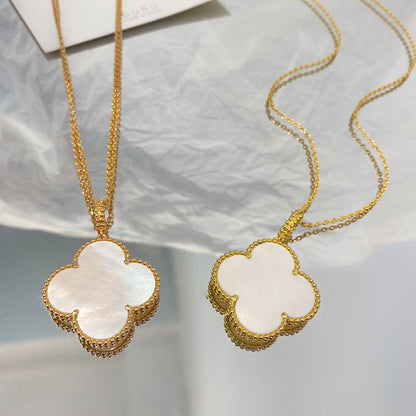 [Elite]CLOVER 25MM MOP LARGE PENDANT NECKLACE