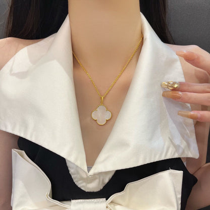 [Elite]CLOVER 25MM MOP LARGE PENDANT NECKLACE