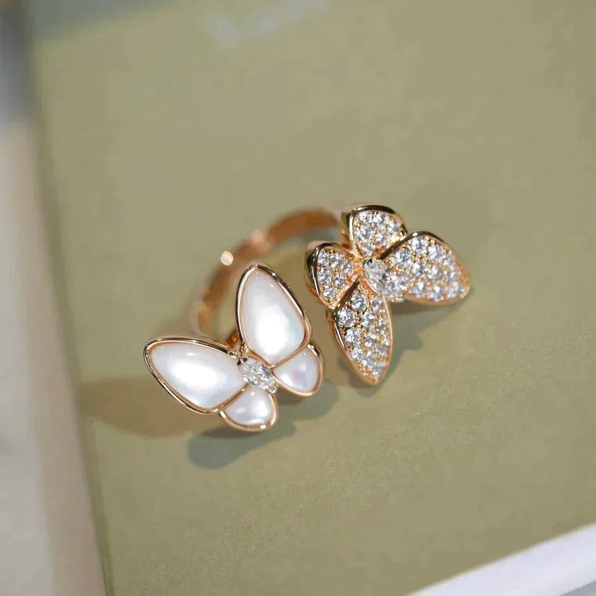 [Elite]TWIN BUTTERFLY DIAMOND MOP RING