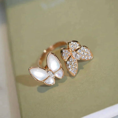[Elite]TWIN BUTTERFLY DIAMOND MOP RING