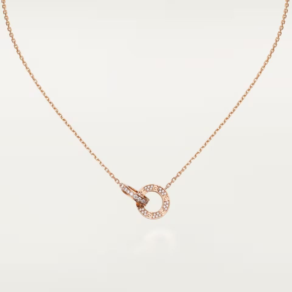 [Elite]LOVE  FULL DIAMOND PENDANT NECKLACE