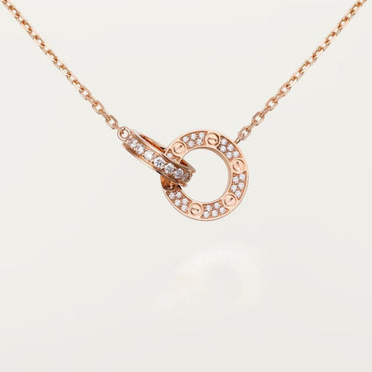 [Elite]LOVE  FULL DIAMOND PENDANT NECKLACE