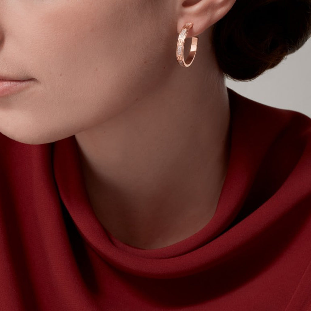 [Elite]LOVE EARRINGS 3.6MM DIAMOND PAVED