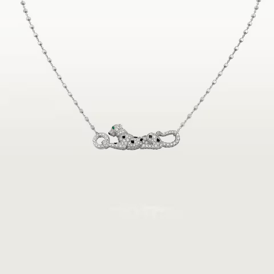 [Elite]PANTHERE PAVED DIAMOND NECKLACE