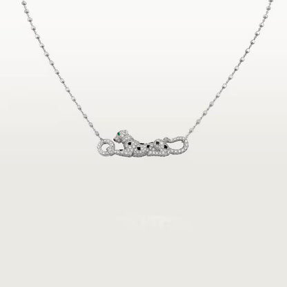 [Elite]PANTHERE PAVED DIAMOND NECKLACE