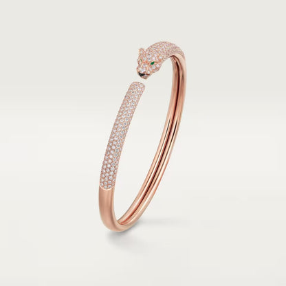 [Elite]PANTHERE FULL DIAMOND OPEN BRACELET