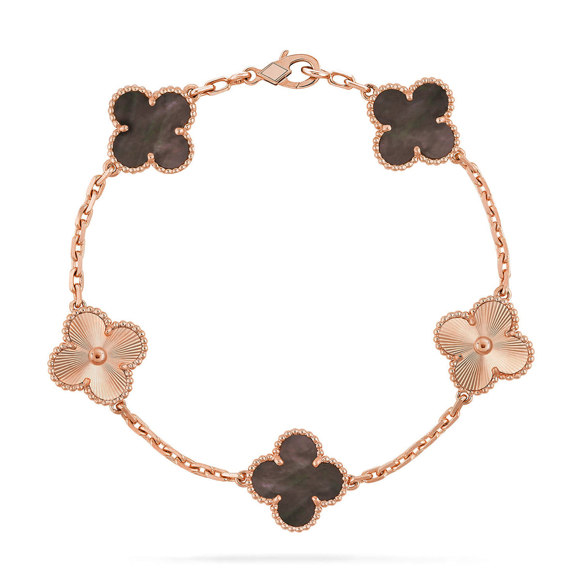 [Elite] CLOVER 5 MOTIF GRAY MOP BRACELET COLLECTION