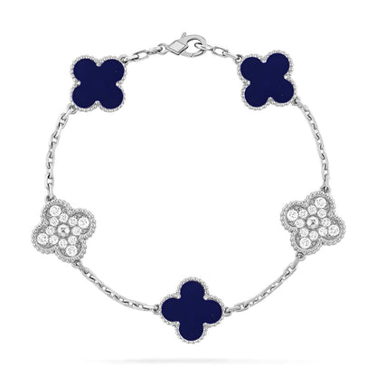 [Elite]CLOVER 5 MOTIF LAPIS LAZULI BRACELET COLLECTION