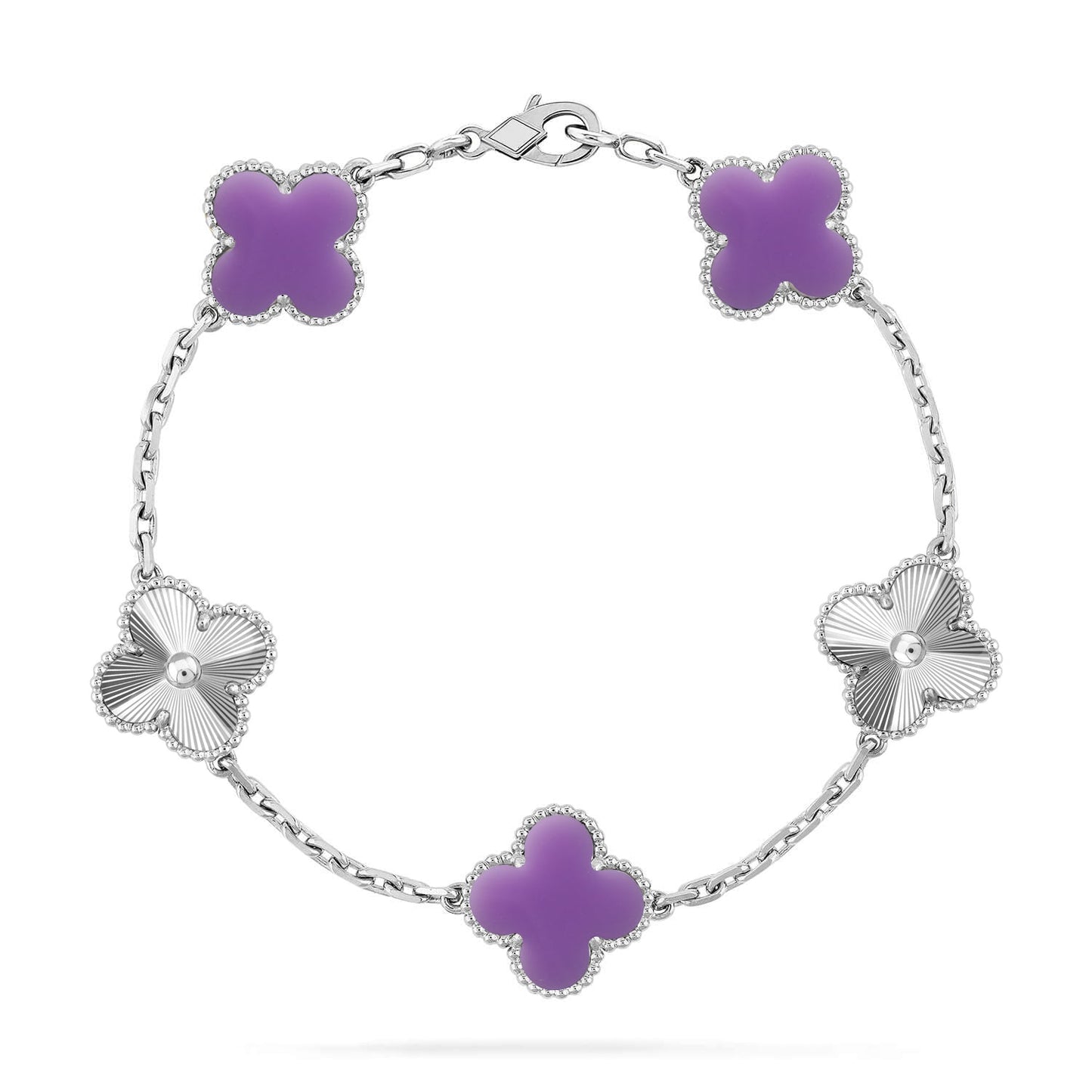 [Elite]CLOVER 5 MOTIF LIGHT PURPLE BRACELET COLLECTION