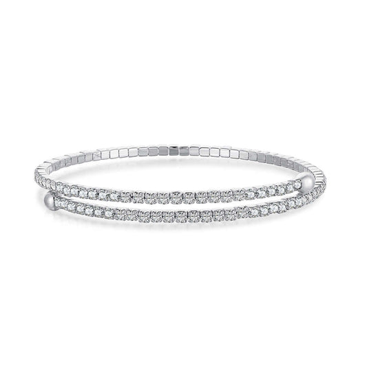 [Elite]Row of Diamonds Round Fashion Bracelet