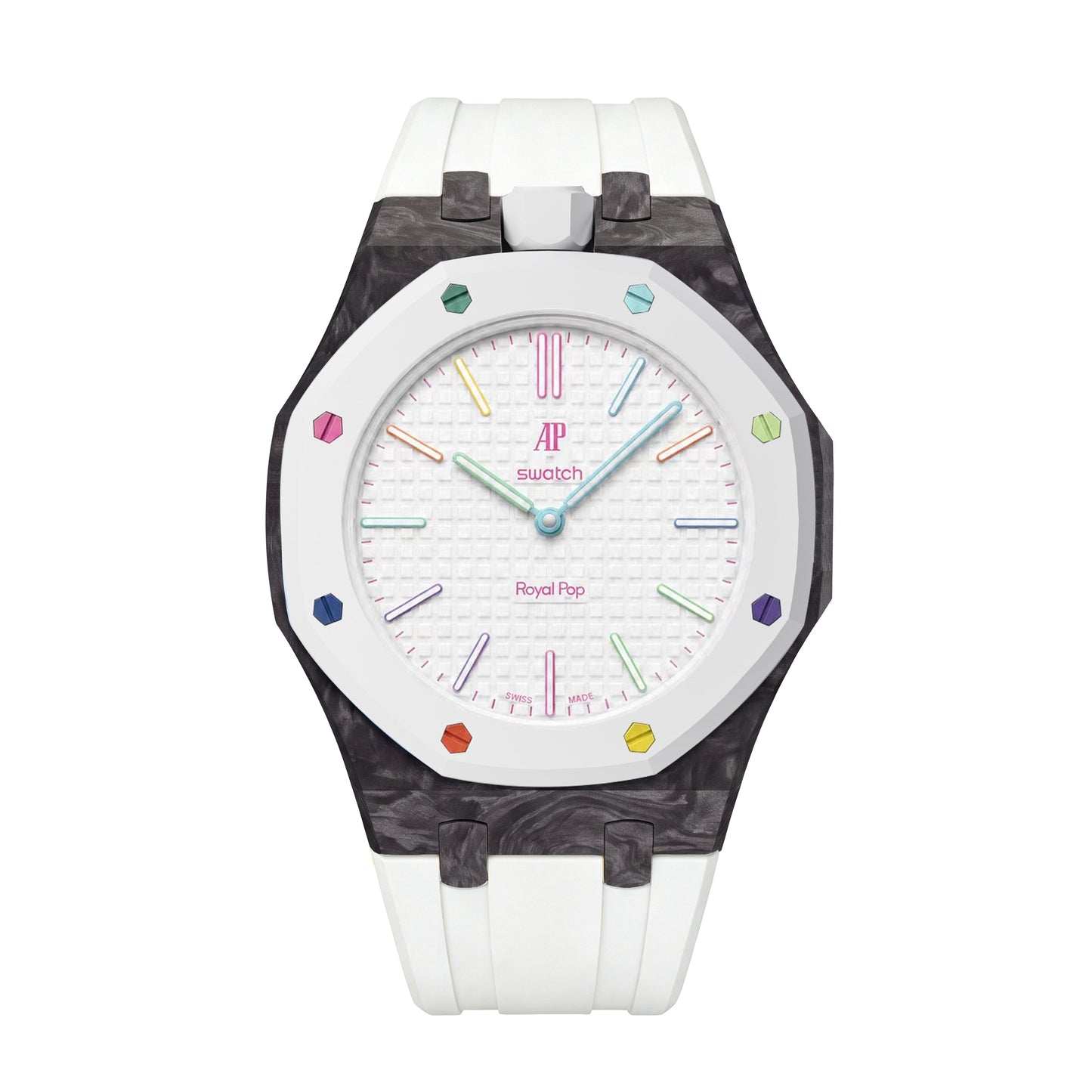 Royal Oak Pop Exclusive Carbon‑fiber Case & Silicone Strap