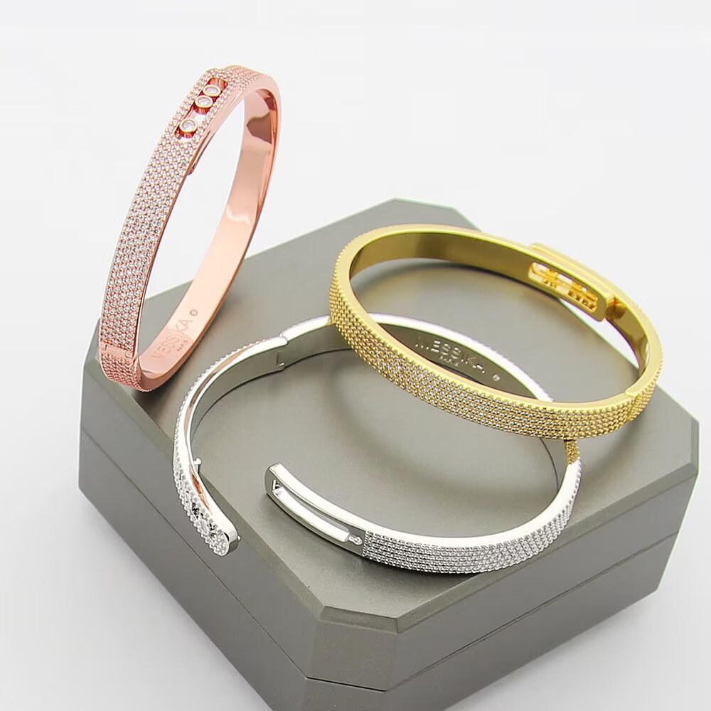 [Elite]Move Noa Full Pavé Diamond Bangle Bracelet