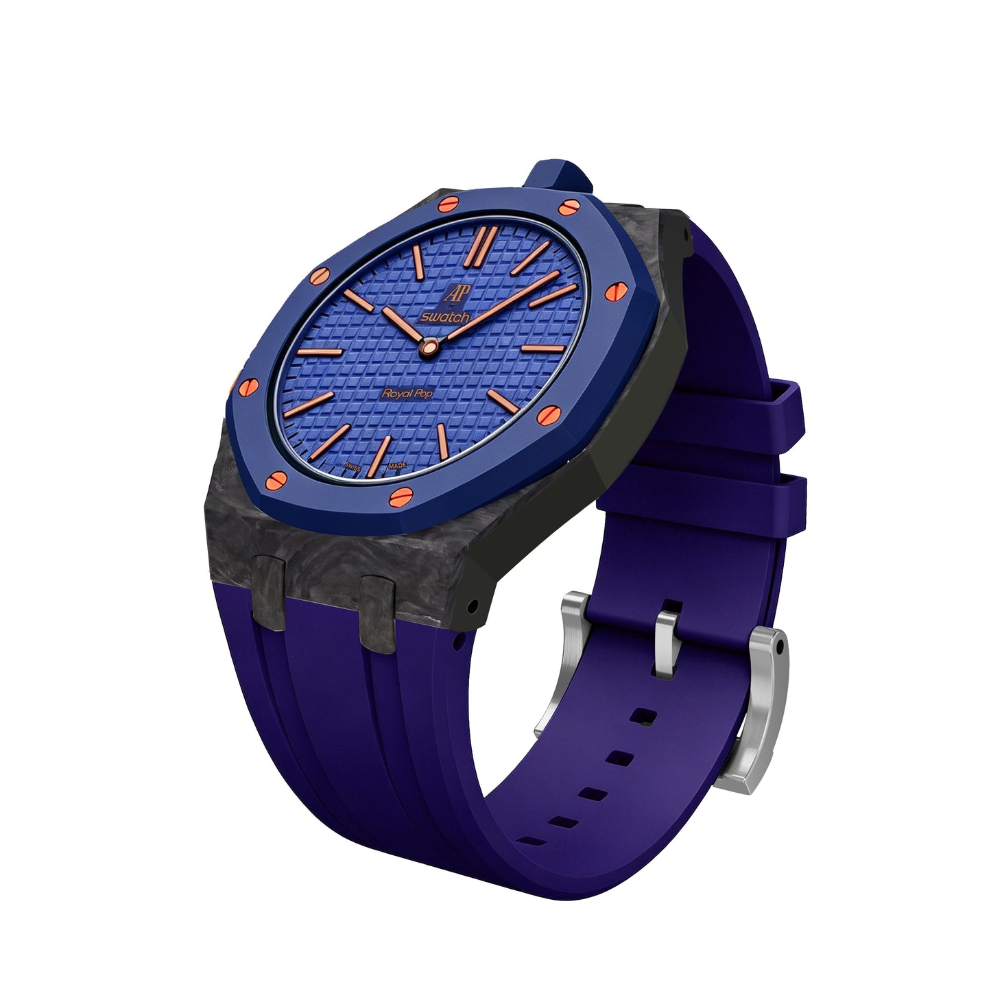Royal Oak Pop Exclusive Carbon‑fiber Case & Silicone Strap