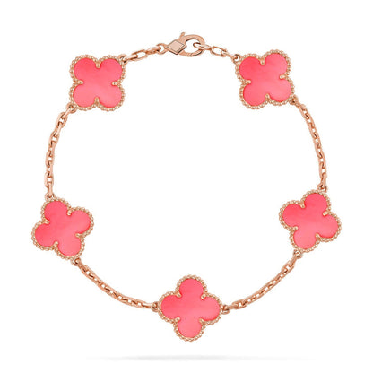 [Elite] CLOVER 5 MOTIFS  PINK MOP BRACELET COLLECTION