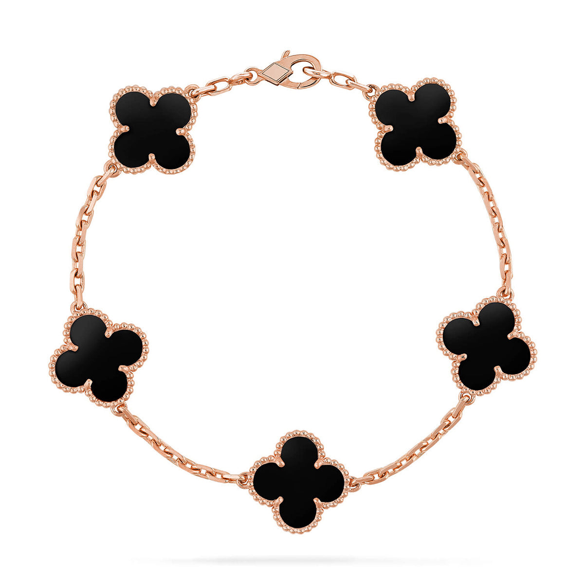 [Elite] CLOVER 5 MOTIF ONYXS BRACELET COLLECTION