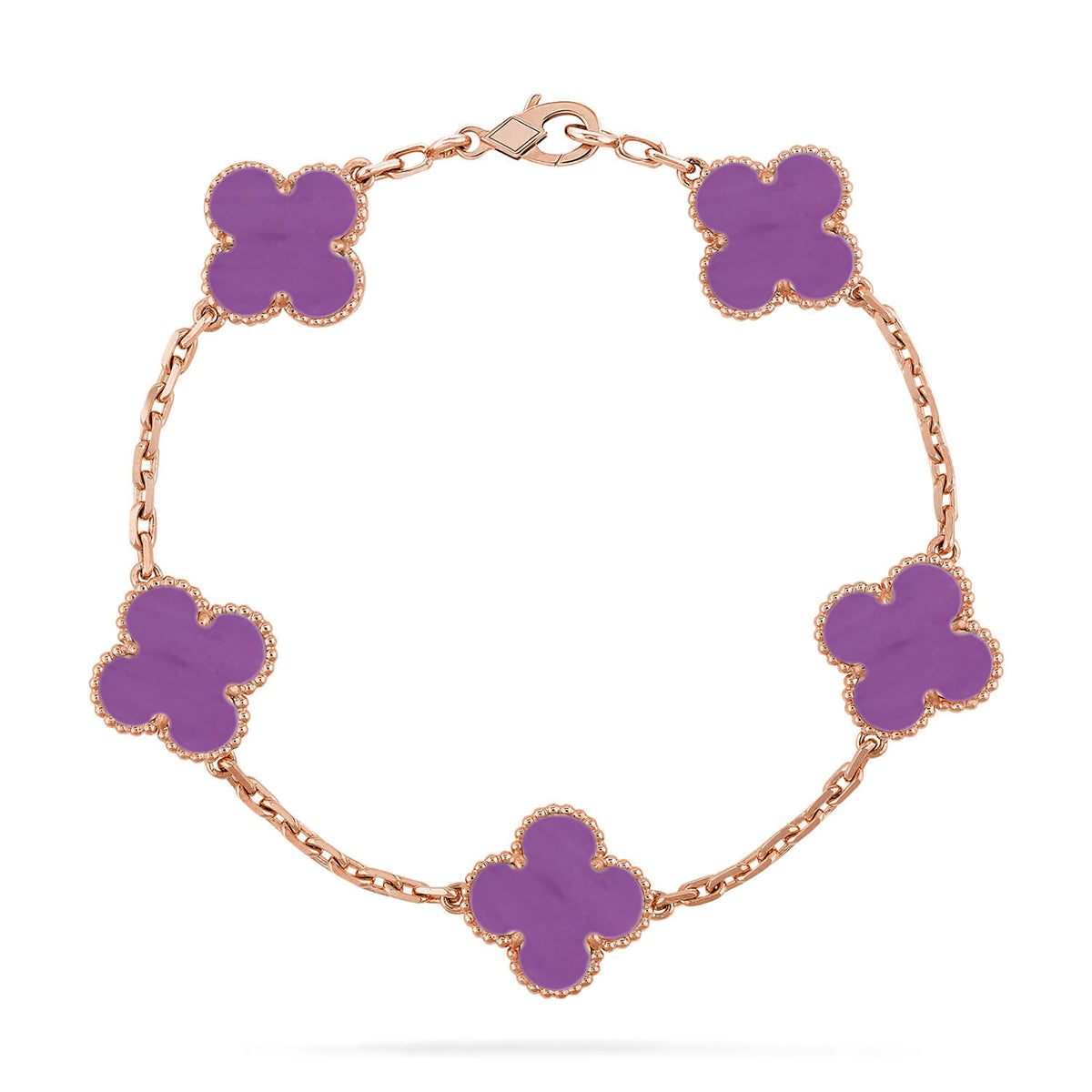 [Elite] CLOVER 5 MOTIF VIOLET BRACELET COLLECTION