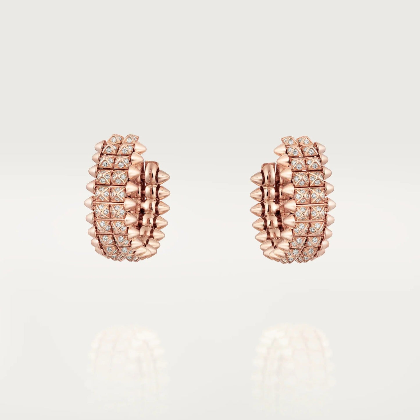 [Elite]CLASH 9.2MM FULL DIAMOND DOUBLE ROW EARRINGS
