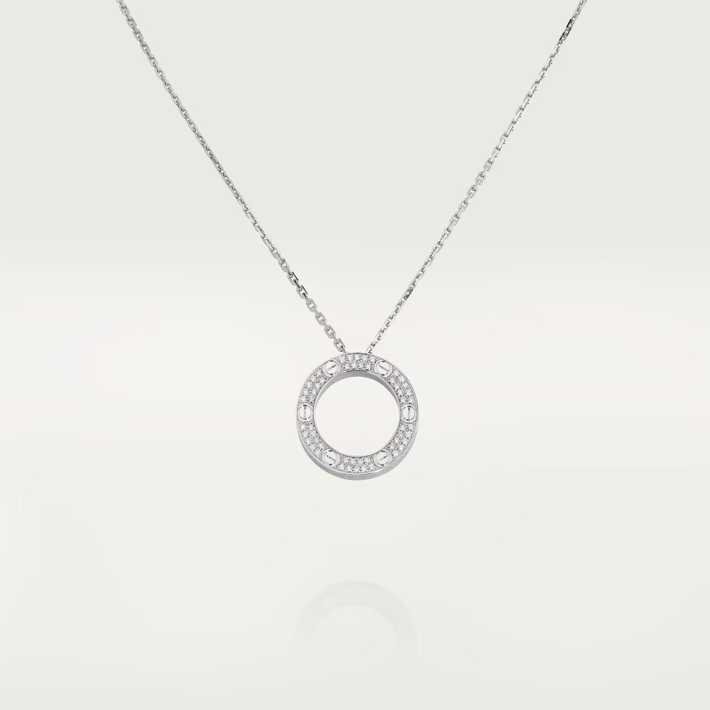 [Elite]LOVE NECKLACE 16MM  FULL DIAMOND