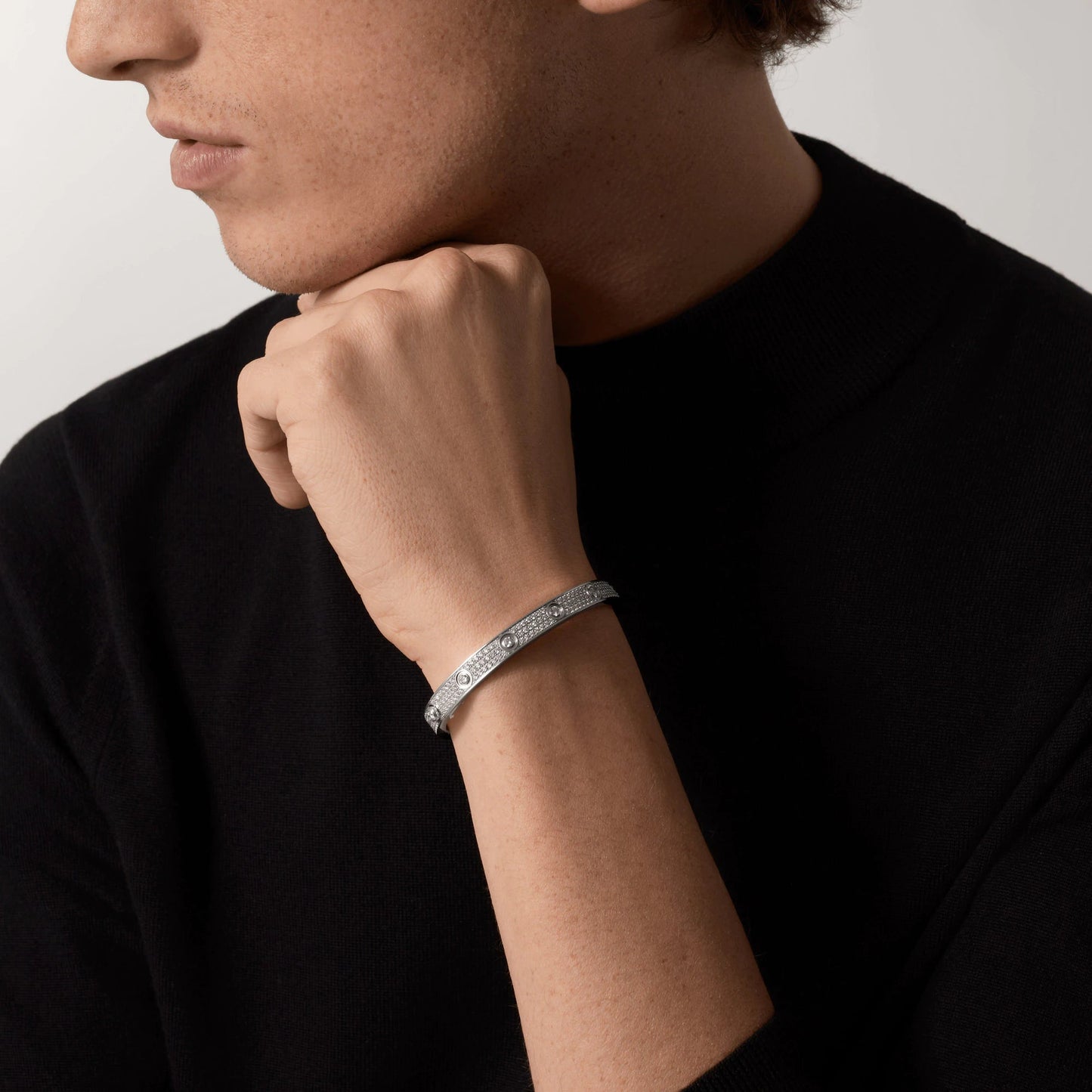 [Elite]LOVE BRACELET 6.1MM DIAMOND-PAVED 10 BIG DIAMONDS