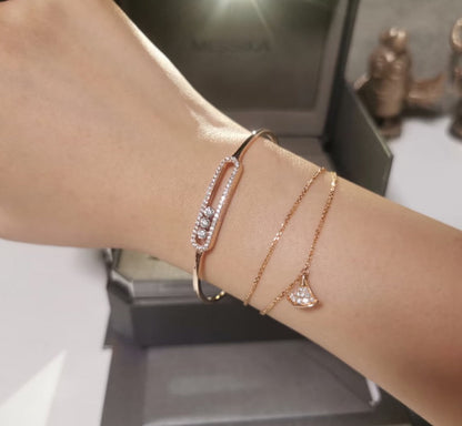 [Elite]Move Pavé Diamond Bangle Bracelet M