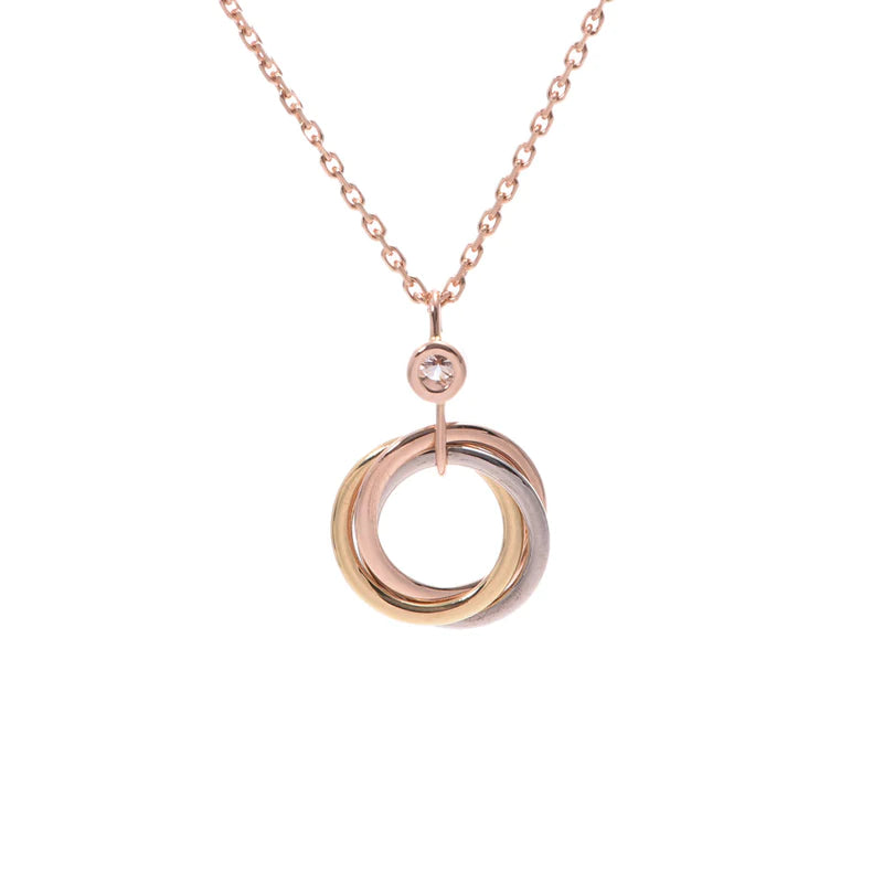 [Elite]TRINITY SILVER GOLD PINK GOLD NECKLACE