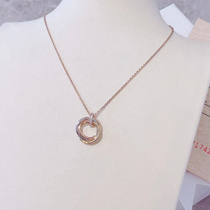 [Elite]TRINITY NECKLACE GOLD  DIAMONDS