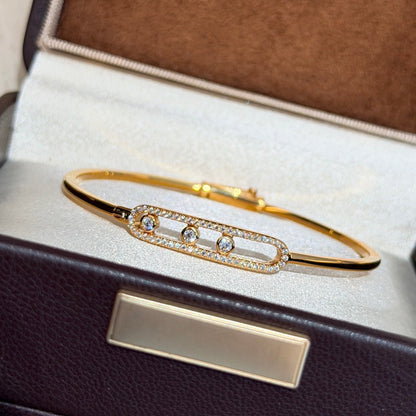 [Elite]Move Pavé Diamond Bangle Bracelet M