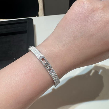 [Elite]Move Noa Ciselé half pavé bangle