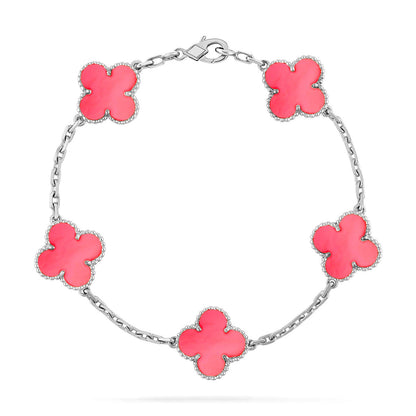 [Elite] CLOVER 5 MOTIFS  PINK MOP BRACELET COLLECTION