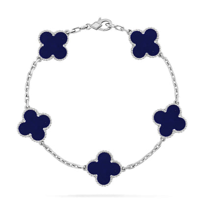 [Elite]CLOVER 5 MOTIF LAPIS LAZULI BRACELET COLLECTION
