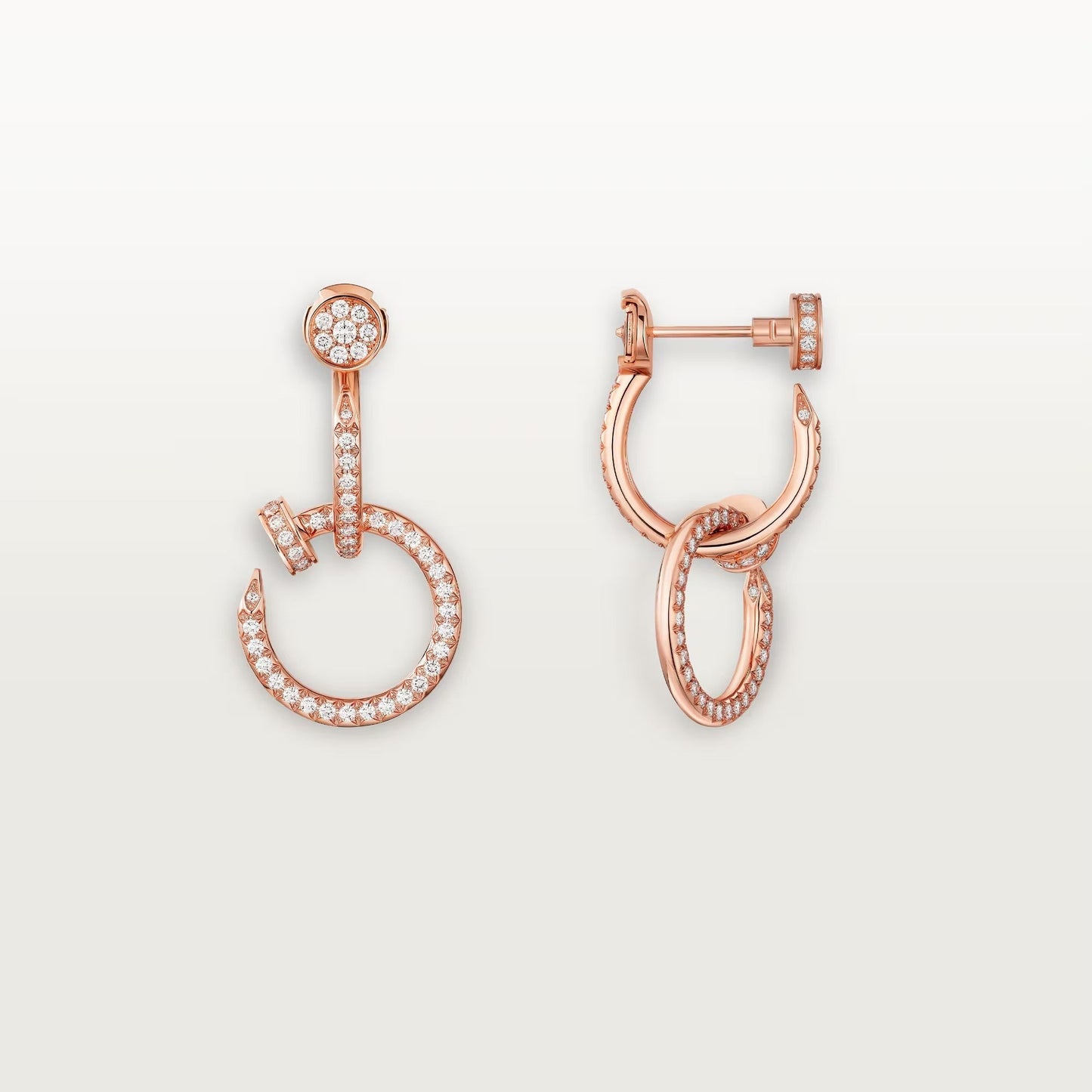 [Elite]JUSTE FULL DIAMOND DOUBLE EARRINGS